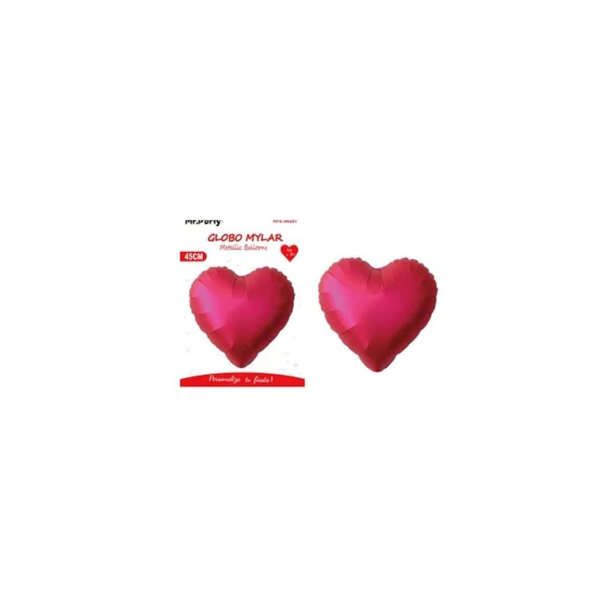 GENERICO - Globo Metálico Corazón Rojo 45cm