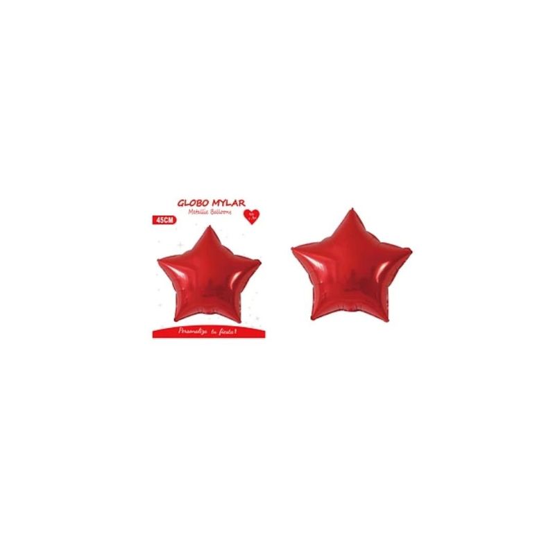 GENERICO - Globo Metálico Estrella Rojo 45cm
