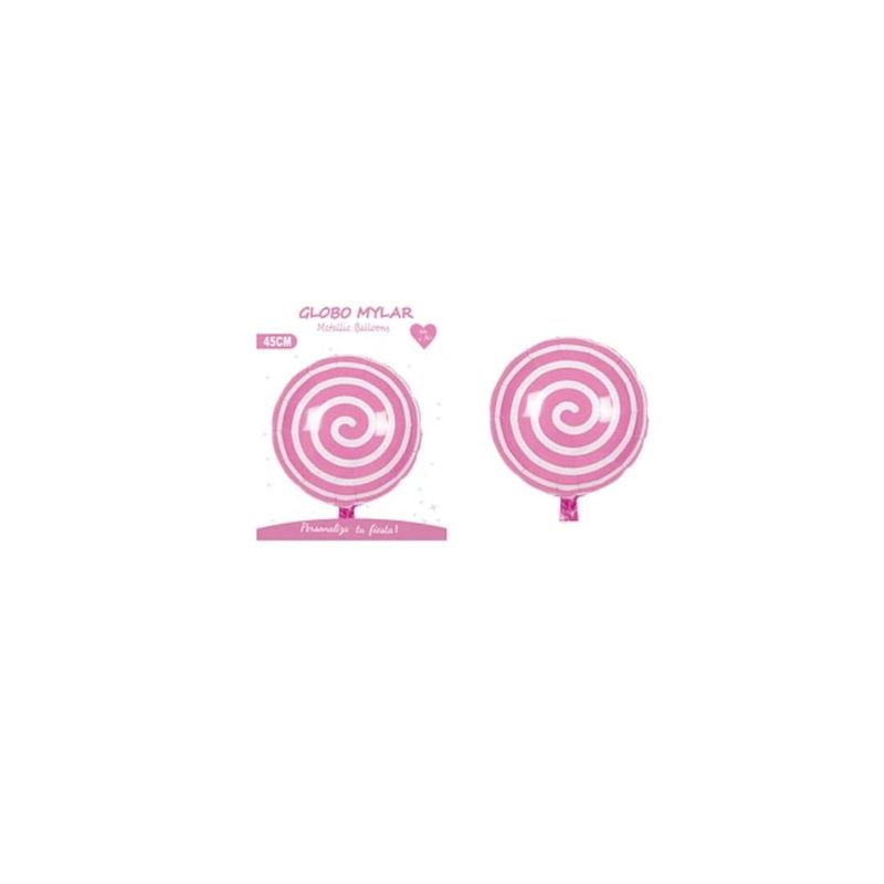 GENERICO - Globo Metálico Caramelo Candy Rosa 45cm