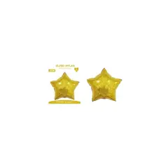 GENERICO - Globo Holográfico Metalizada Estrella Dorado 45cm