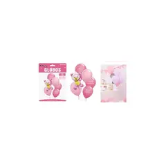 GENERICO - Set De Globos De Látex 6pcs Oso Rosado