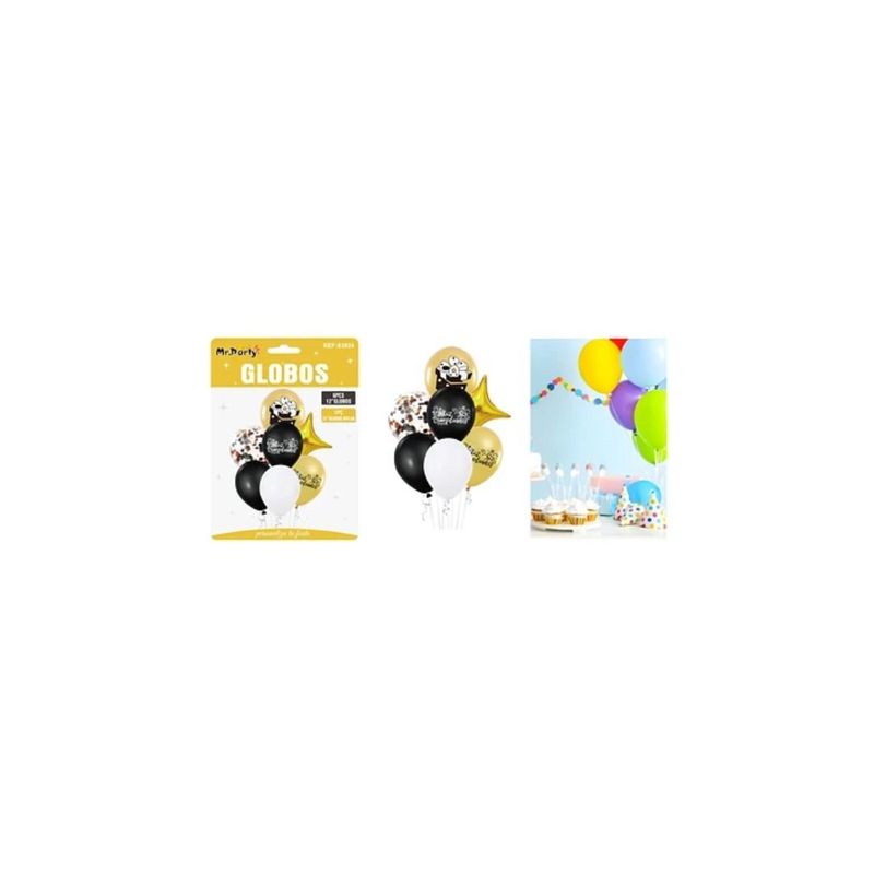 GENERICO - Set De Globos De Látex 7pcs Feliz Cumpleaños