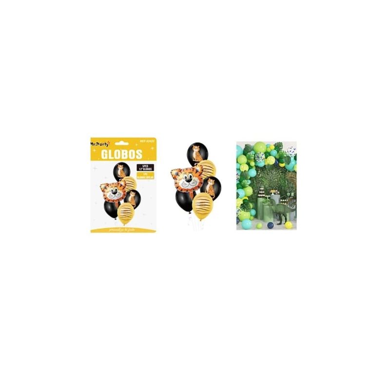 GENERICO - Set De Globos De Látex 6pcs Tigre