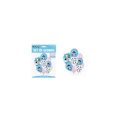 GENERICO - Set Globos De Látex Con Perritos 9pcs
