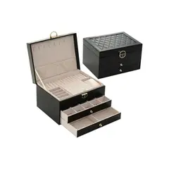 GENERICO - Joyero Caja De Joya Dos Capas Tipo Maleta Joyas Organizador