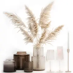 KUANGYE - 5 Esponjosas Ramas Secas Decorativas para Decoracion Boho