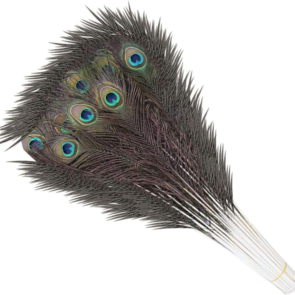 KUANGYE - Plumas Pavo Real Naturales Decoración Artesanía 40-50 Cms