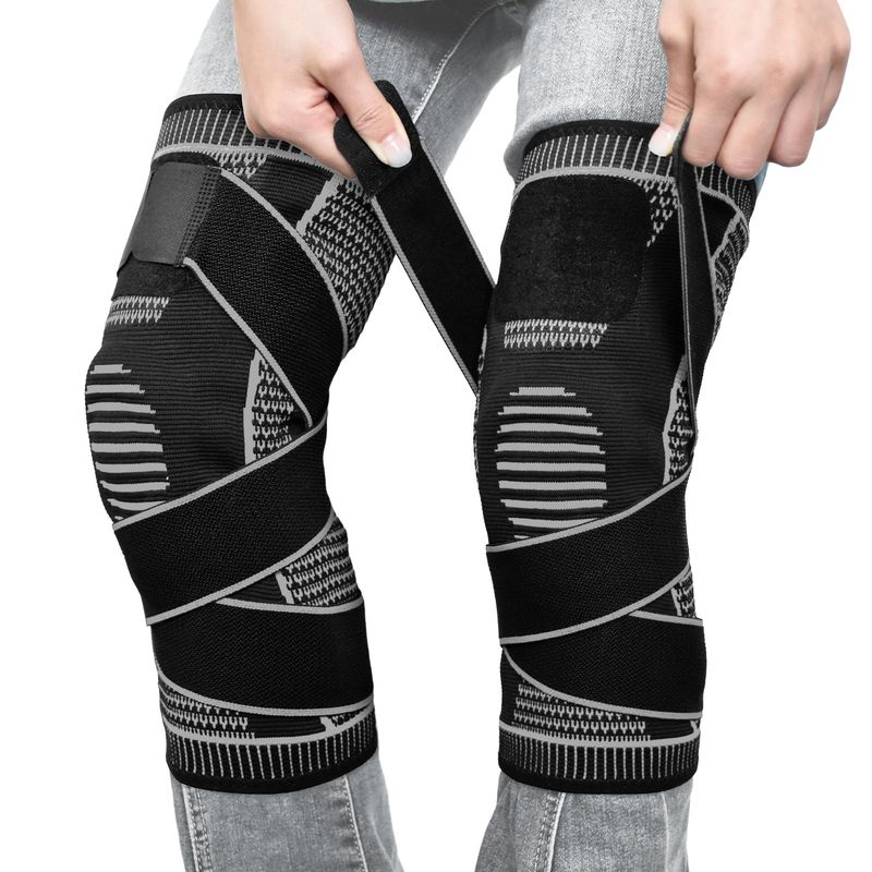 KOKILA - 2 Pack Rodilleras Deportivas Rodillera Elásticas Ajustable L