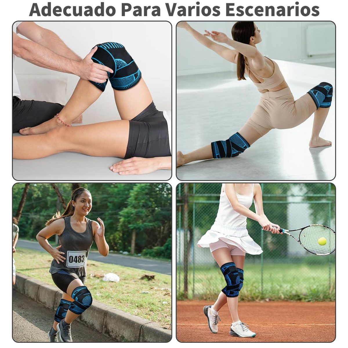 KOKILA - 2 Pack Rodilleras Deportivas Rodillera Elásticas AjustableXL