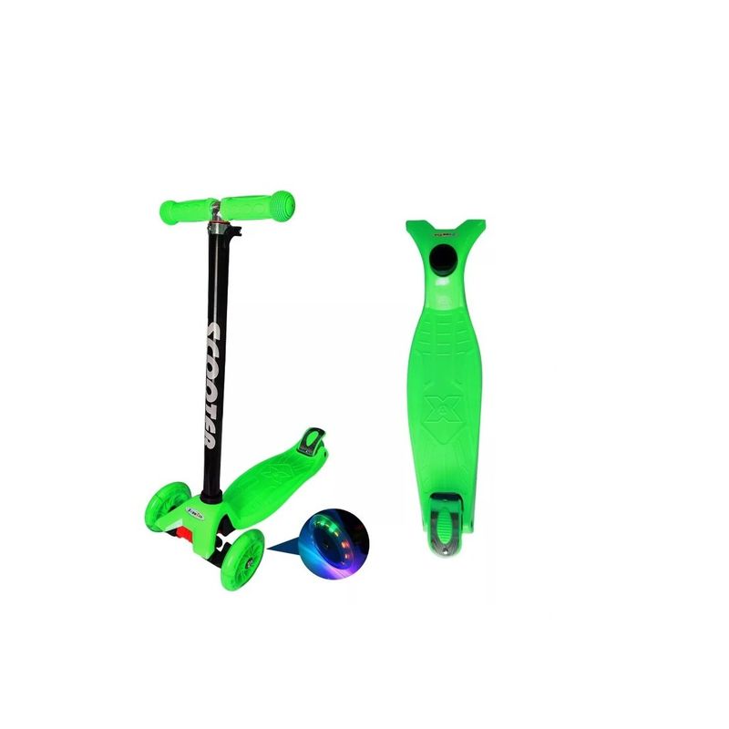 GENERICO - Scooter Monopatin Ruedas Led Niñs Regulable Green