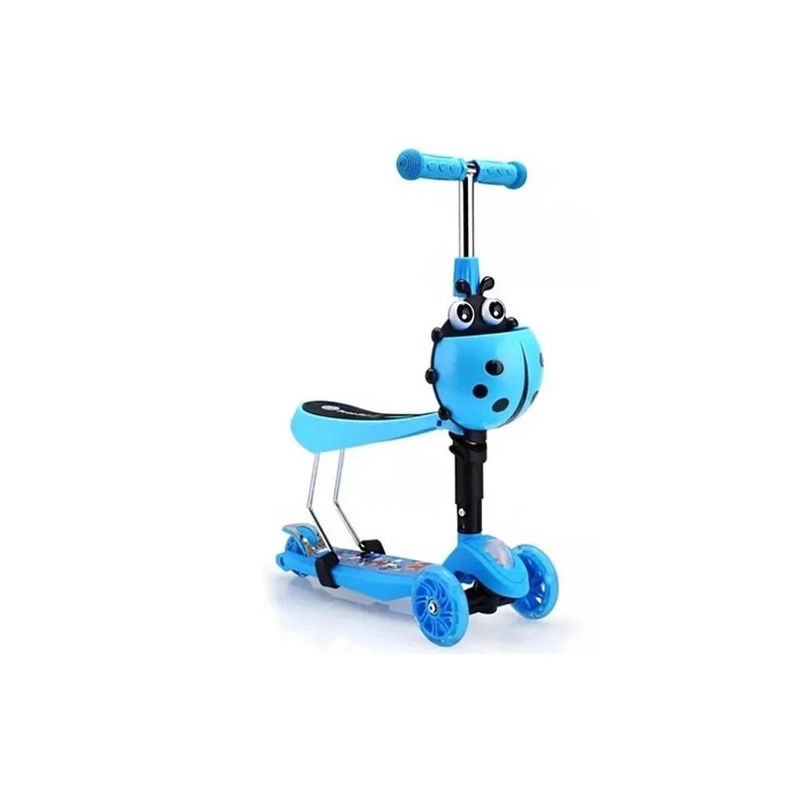 GENERICO - Scooter Monopatin 3 En 1 Ajustable Chinita Blue