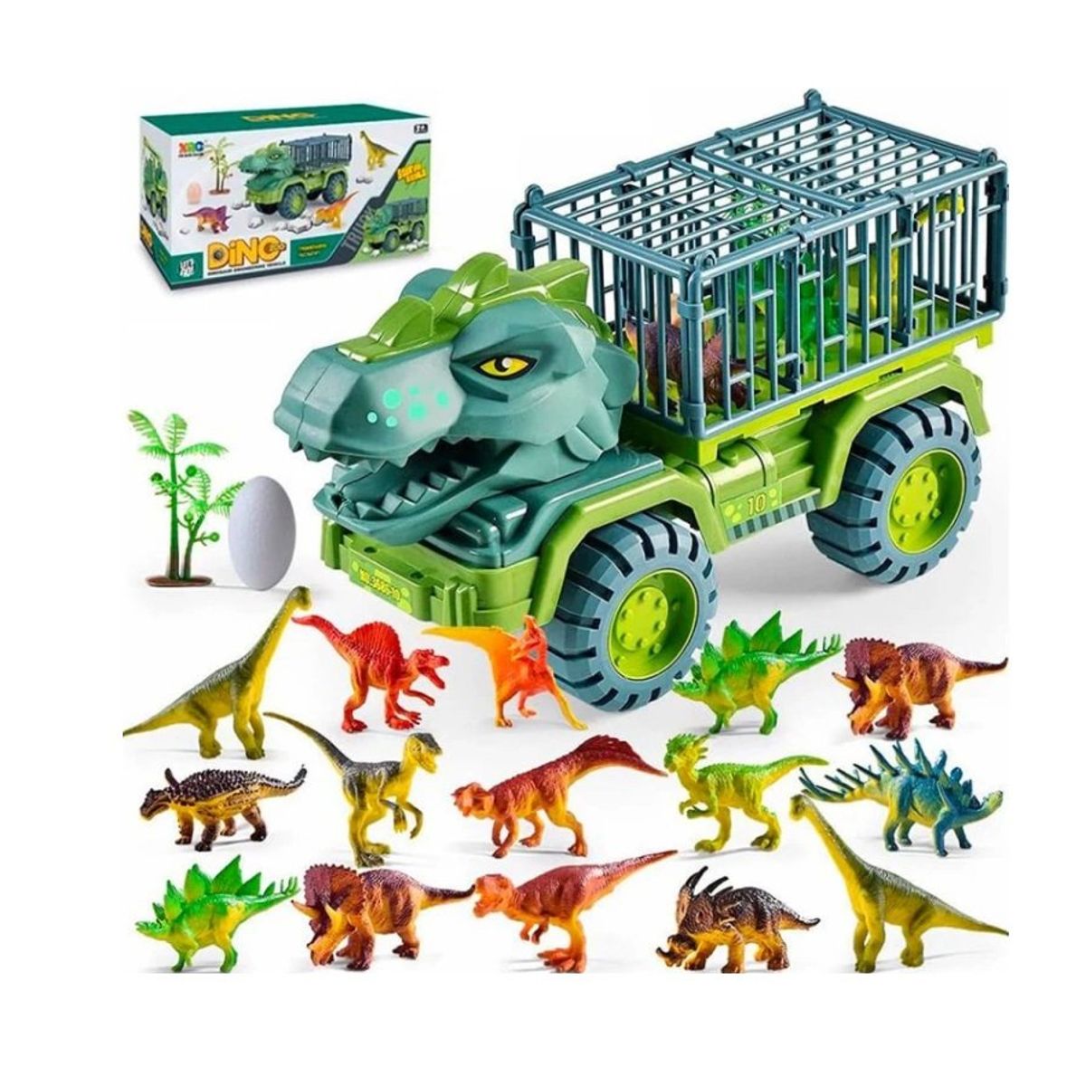 GENERICO - Camion Transportador De Dinosaurios Tiranosaurio Rex Juguete