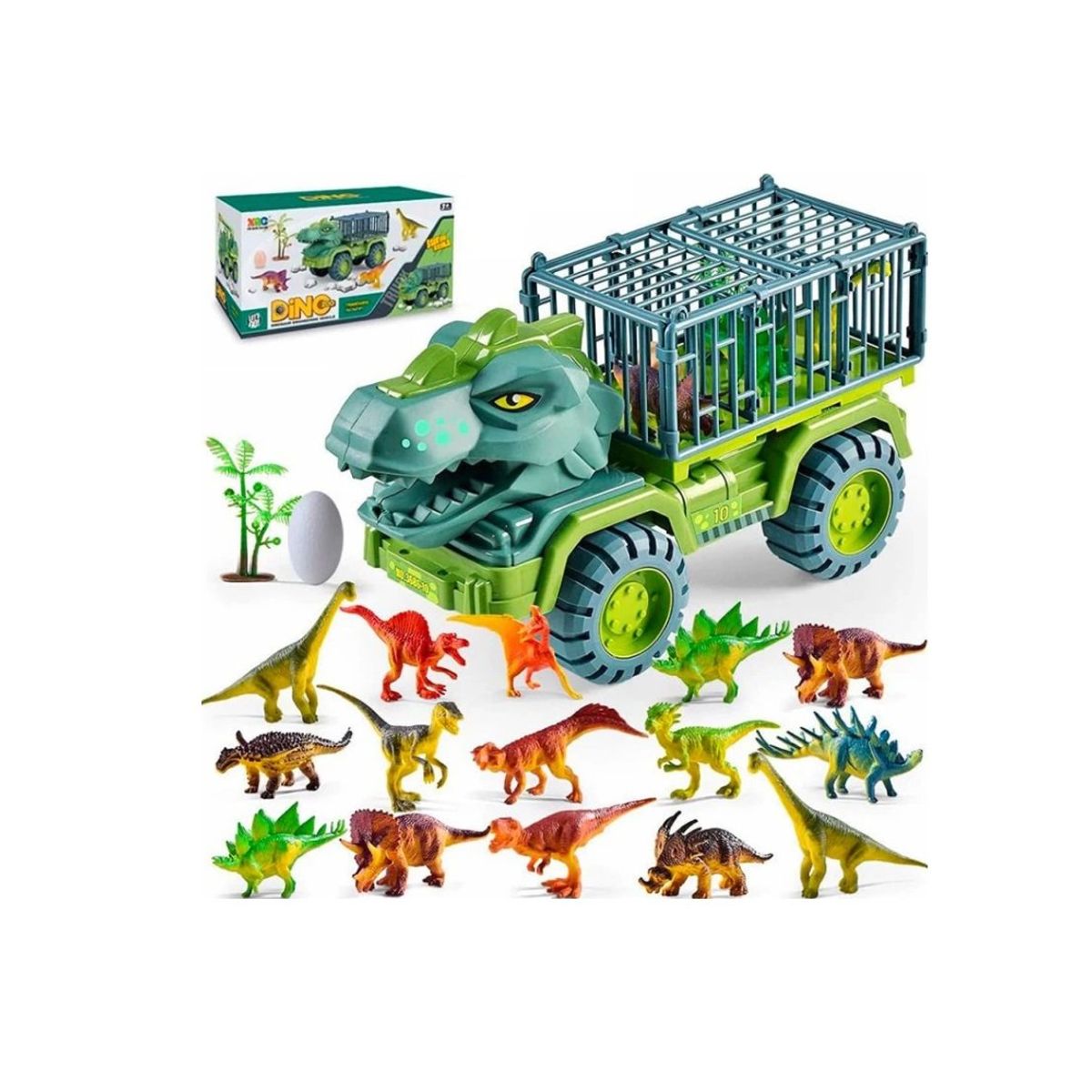 GENERICO - Camion Transportador De Dinosaurios Tiranosaurio Rex Juguete