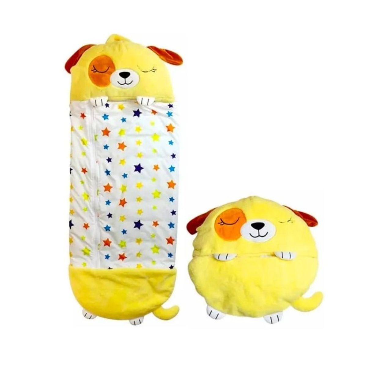 GENERICO - Bolso de Dormir 120cm Perro Amarillo Happy Niños