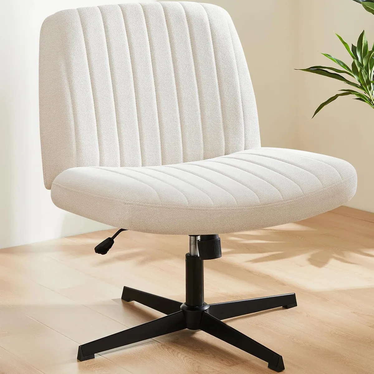 ELEMENT DESIGN - Silla Blanca Ergonómica de Escritorio para Oficina o Hogar Tela