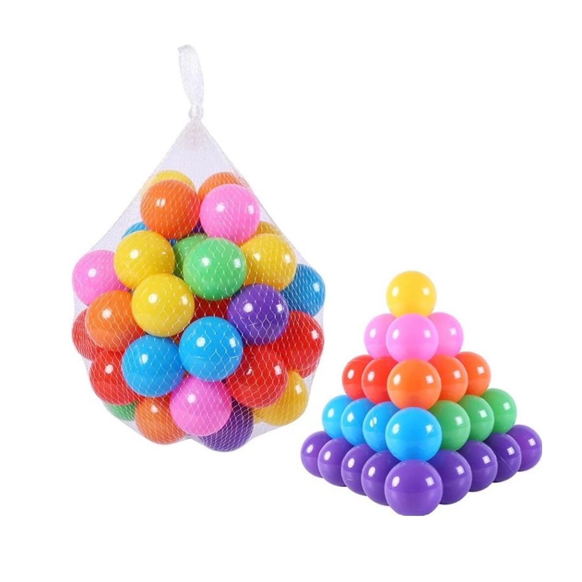GENERICO - Pack 100 Pelotas Plásticas Para Piscina Mix