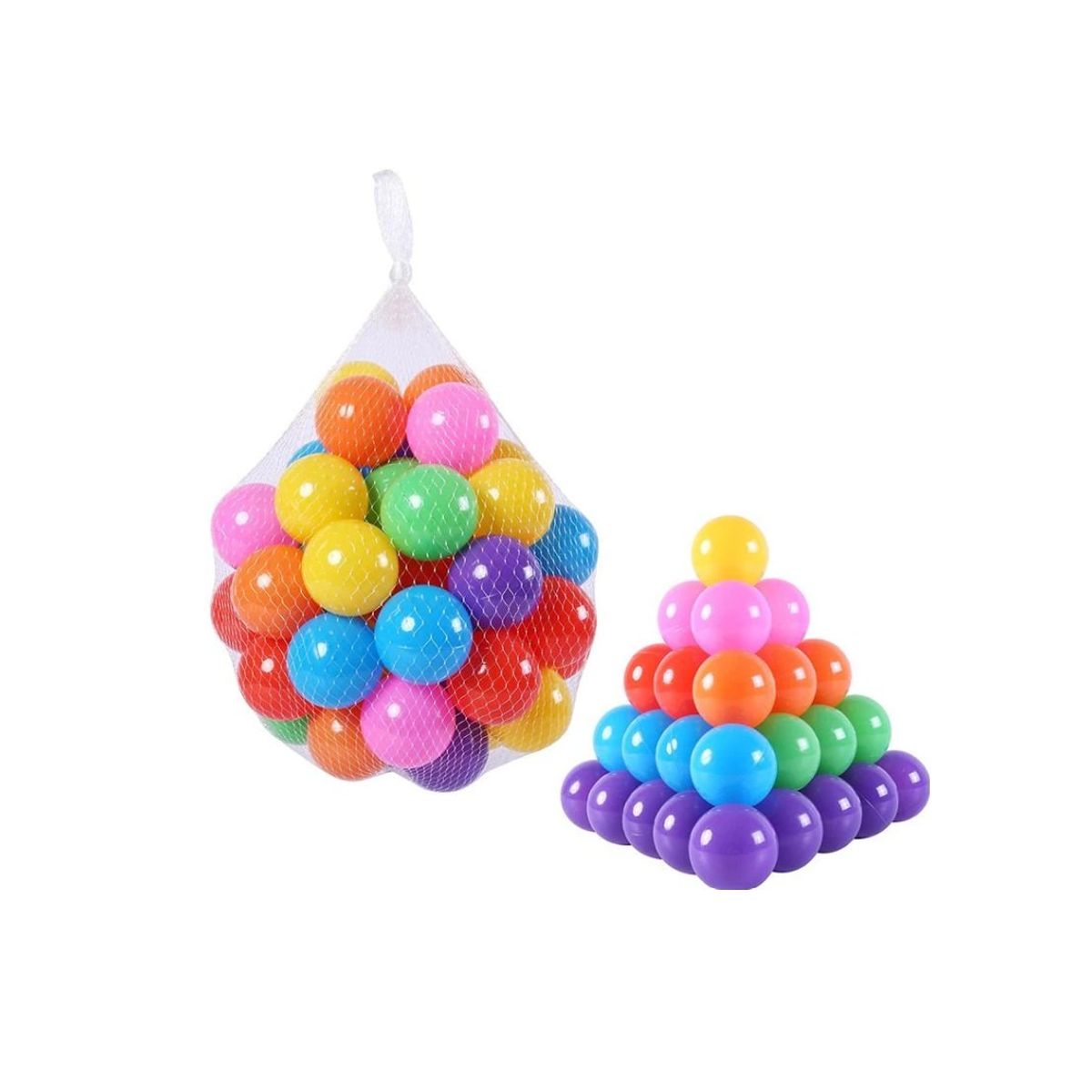 GENERICO - Pack 100 Pelotas Plásticas Para Piscina Mix