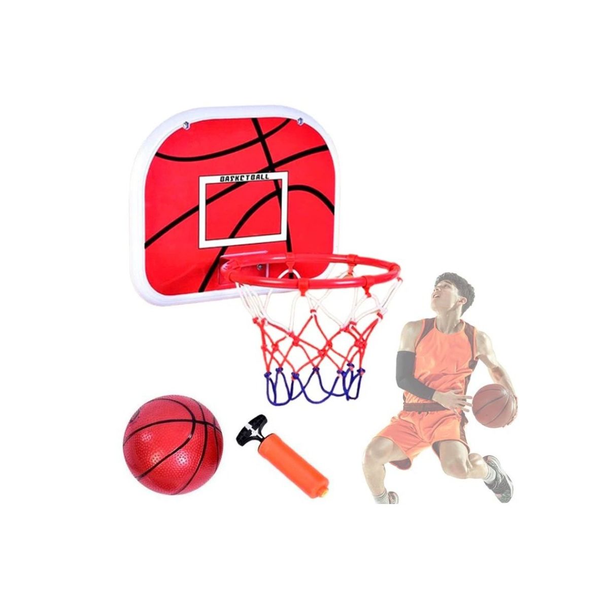 GENERICO - Tablero Aro Basketball Con Canasto Deporte Juguete Boys