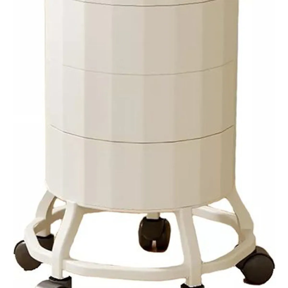 EVERSO - Piso Silla Taburete Giratoria Ruedas Altura Bar 360 Blanco