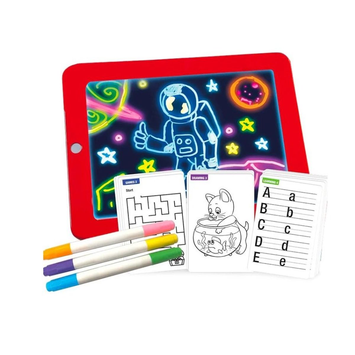 GENERICO - Pizarra Magica Deluxe Pizarra Led  Pizarra Niños Red