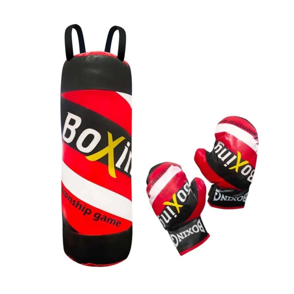 GENERICO - Set Boxeo Infantil 53cm Saco Y Guantes Juguete Boys