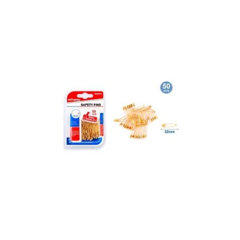 GENERICO - Alfiler De Gancho Dorado 50 Pcs