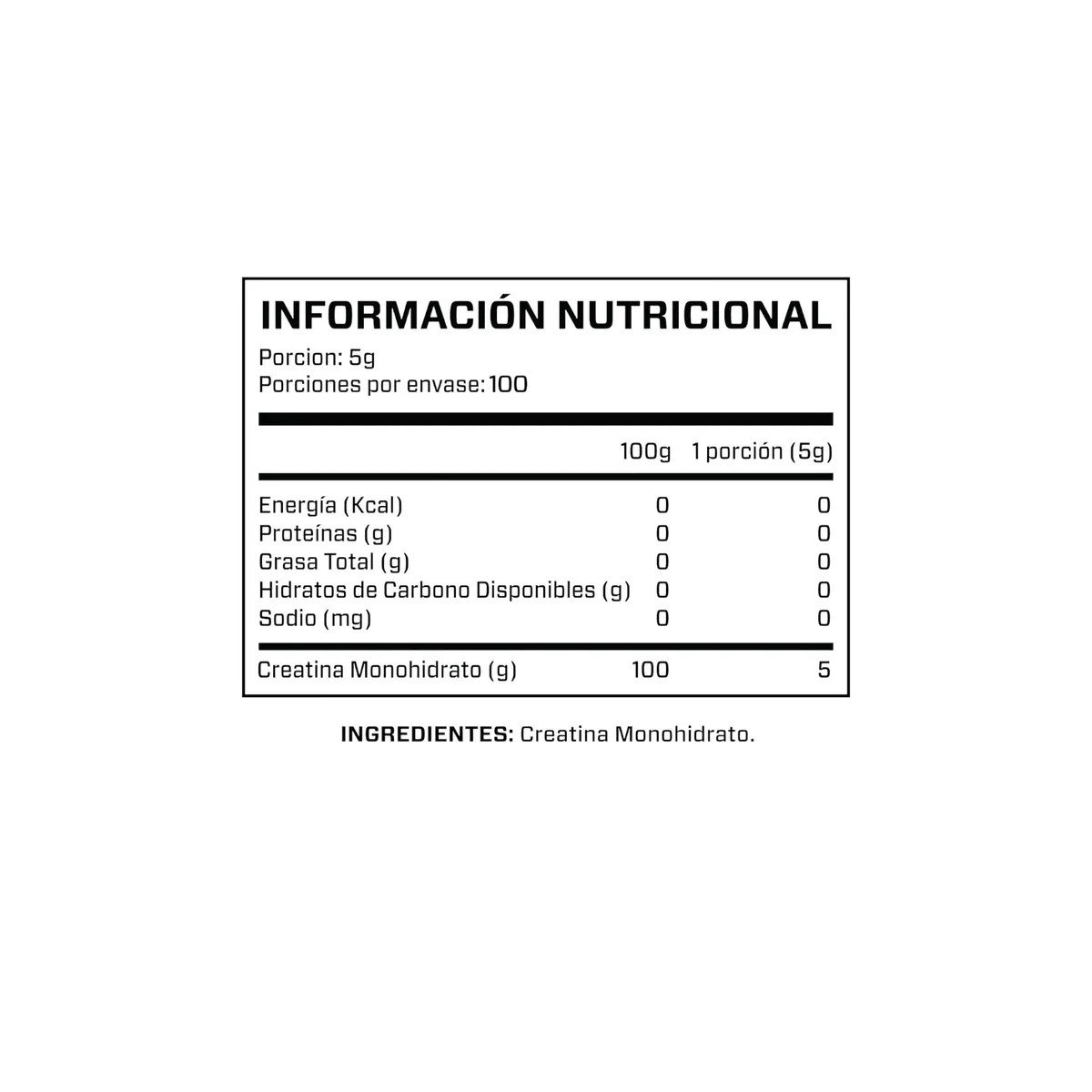 BRIAHLABS - CREATINA MONOHIDRATADA 500GR 100 SERVICIOS - BRIAHLABS