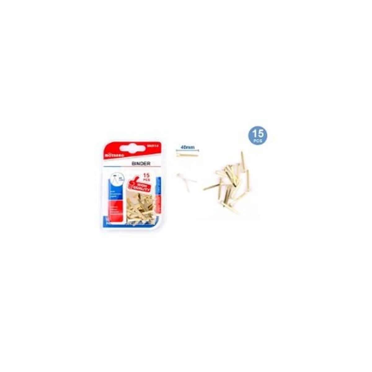 GENERICO - Chinche Mariposa 40 Mm Dorado 15 Pcs