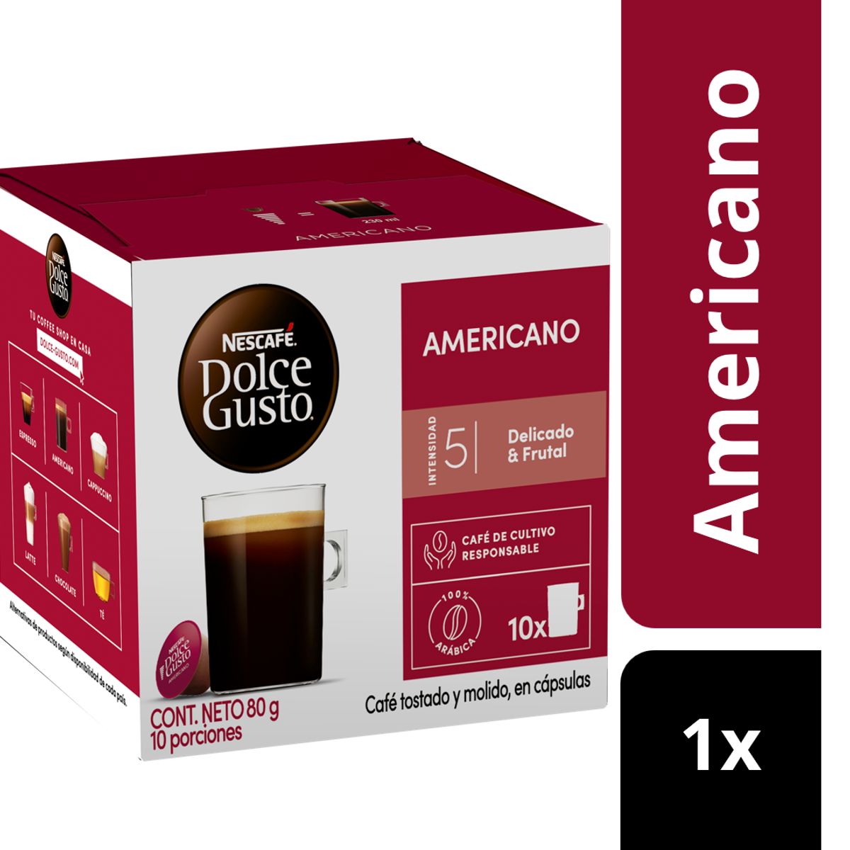 DOLCE GUSTO - Café NESCAFÉ DOLCE GUSTO® Americano 10 Cápsulas