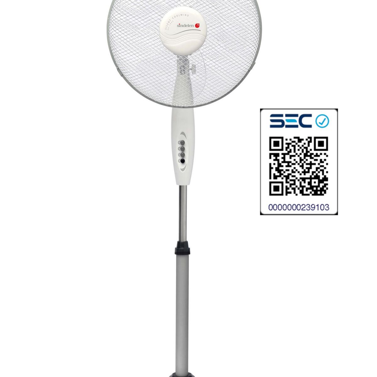 SINDELEN - Ventilador De Pie Pedestal Sindelen Vp-1603bl 16" Oscilante 3 Velocid