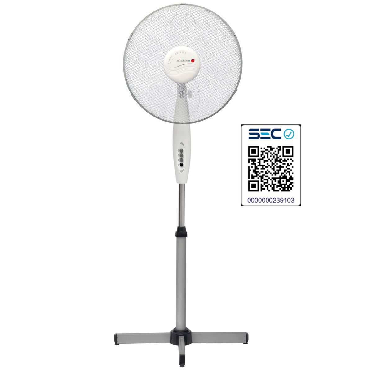 SINDELEN - Ventilador De Pie Pedestal Sindelen Vp-1603bl 16" Oscilante 3 Velocid