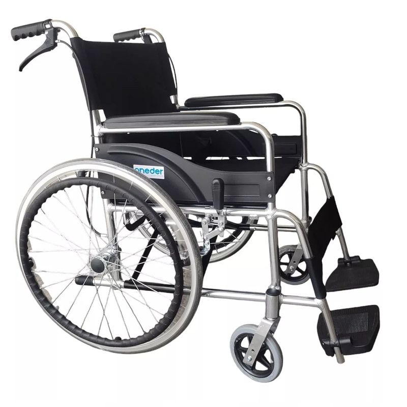 GENERICO - Silla De Ruedas Aluminio Liviana Plegable Doble Freno Oneder KJT106G