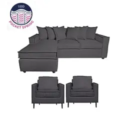 SITIAL HOME - LIVING 311,MANHATTAN MARENGO,INTERCAMBIABLE MAS 2 POLTRONAS RESORTES