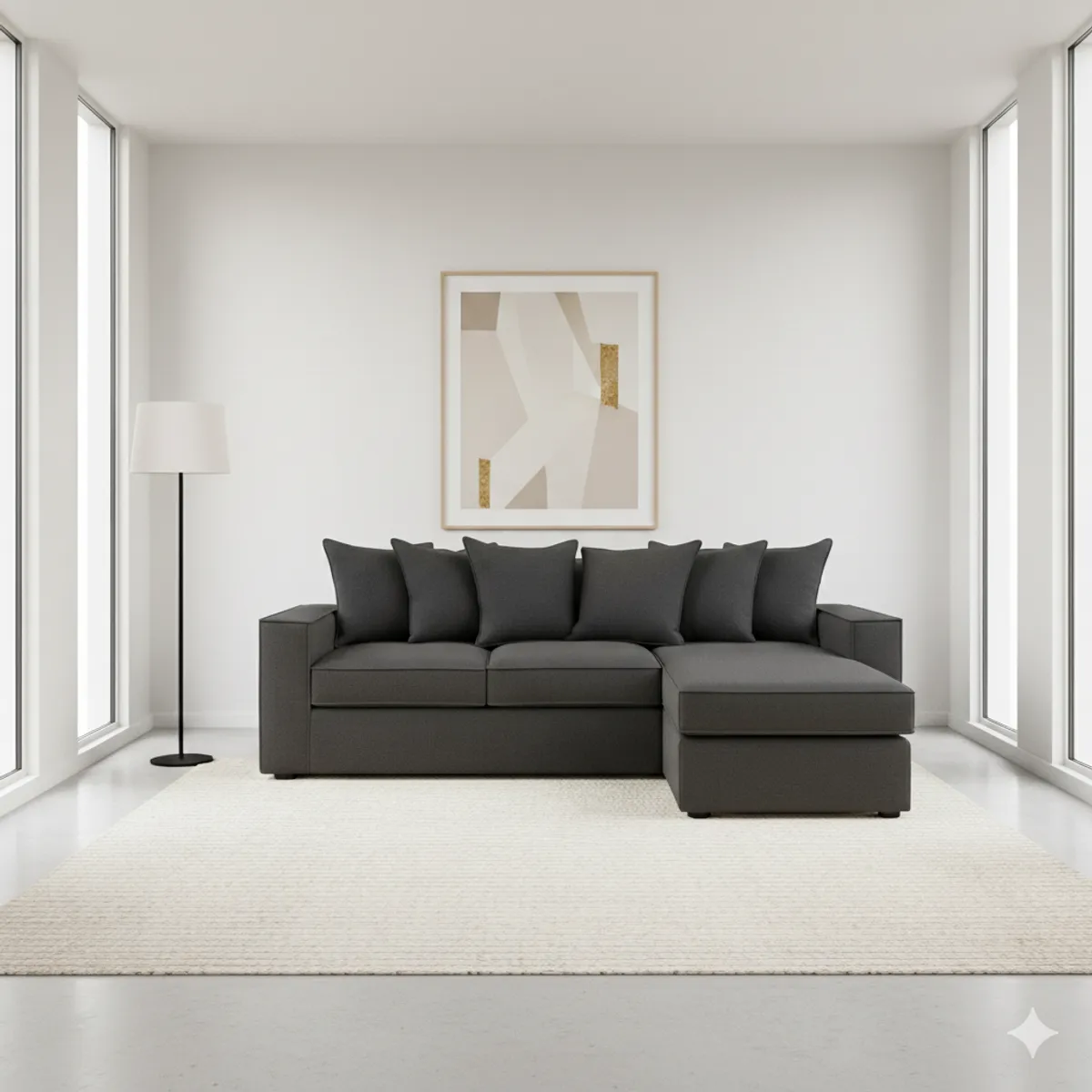 SITIAL HOME - Living 311 Manhattan Marengo seccional + 2 poltronas con resortes