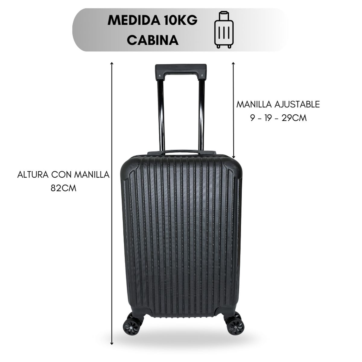 GENERICO - Maleta Cabina De 10 Kg Equipaje Chica Ruedas Viajes Avión.