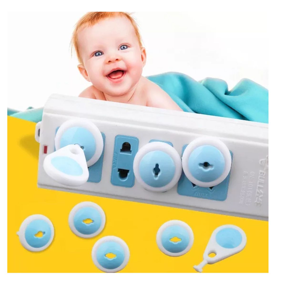 CARIBEE - Protector Toma Corriente Protección Niños Bebés