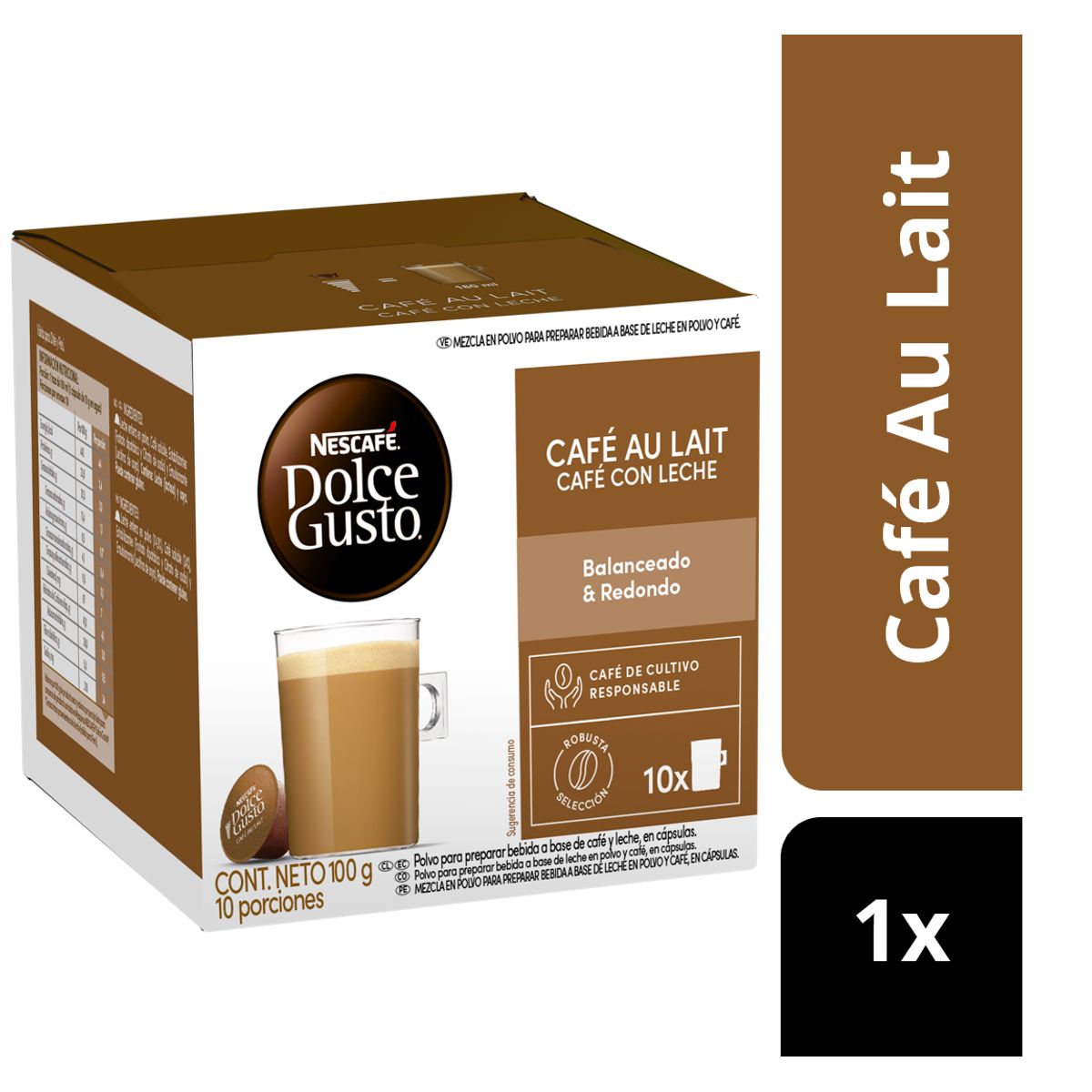 DOLCE GUSTO - Café NESCAFÉ DOLCE GUSTO® Café Au Lait 10 Cápsulas
