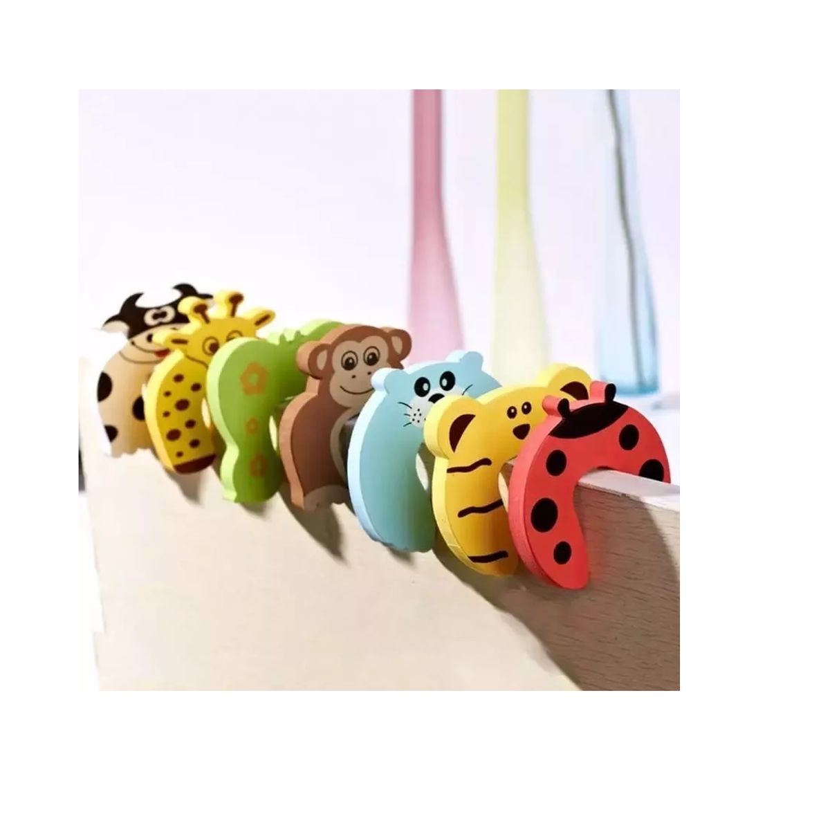 CARIBEE - Pack 6 Protectores De Puerta Seguridad Niños