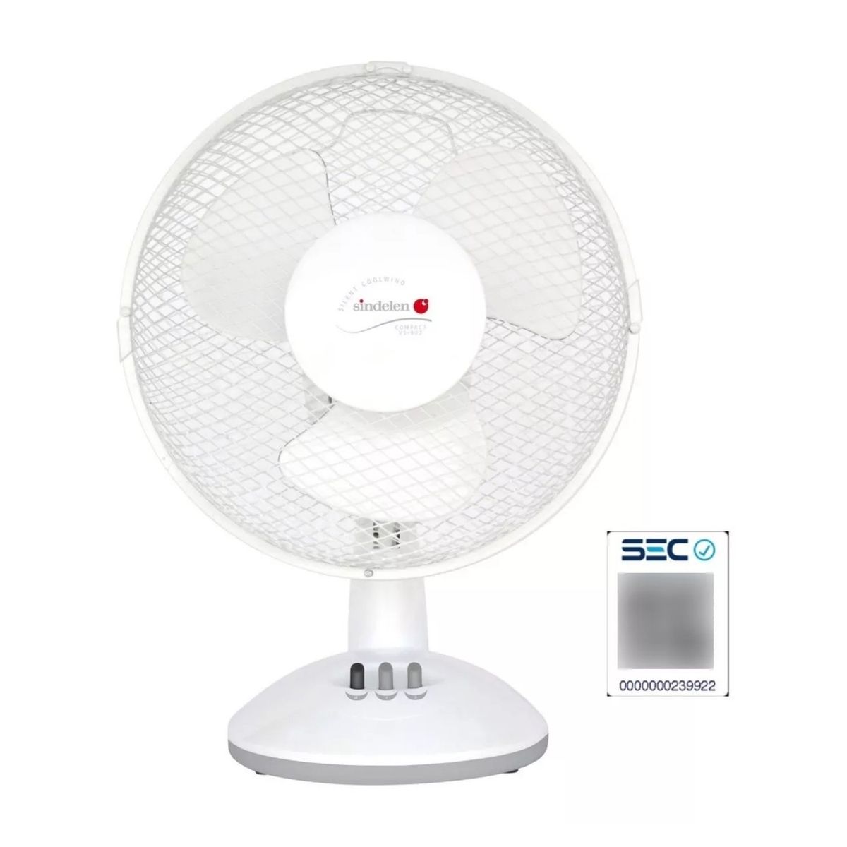 SINDELEN - Ventilador Mesa Sobremesa Silencioso Sindelen Vs-902bl 40w Oscila 90º