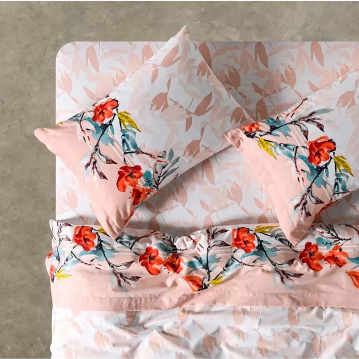 CANNON - Sabanas Cannon King 144 Hilos Aqua rosada