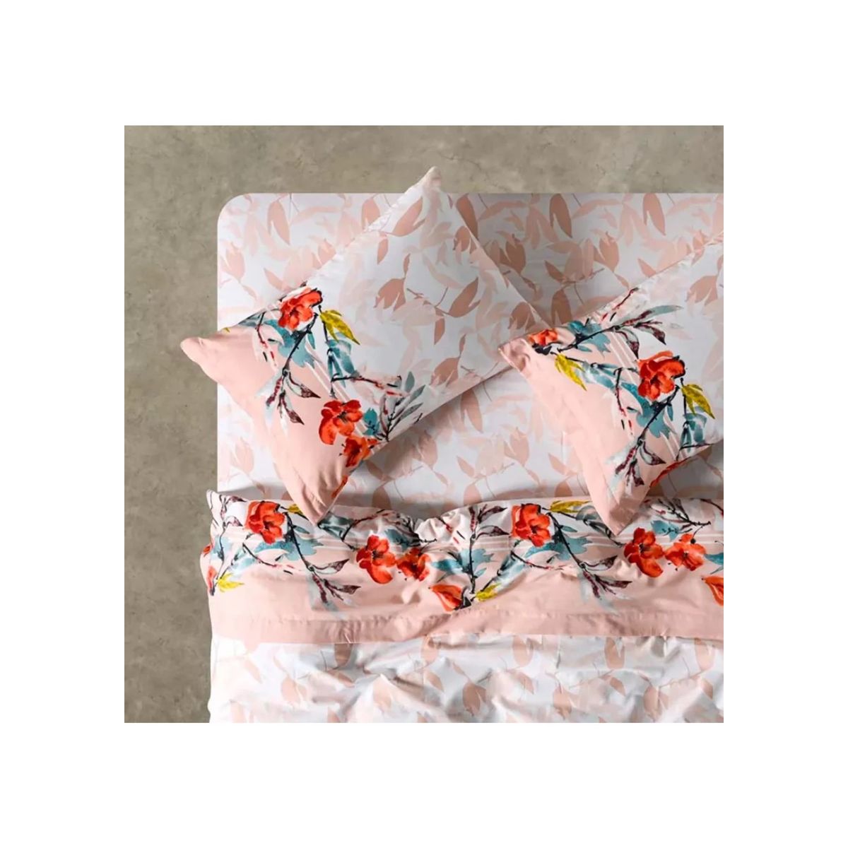 CANNON - Sabanas Cannon King 144 Hilos Aqua rosada