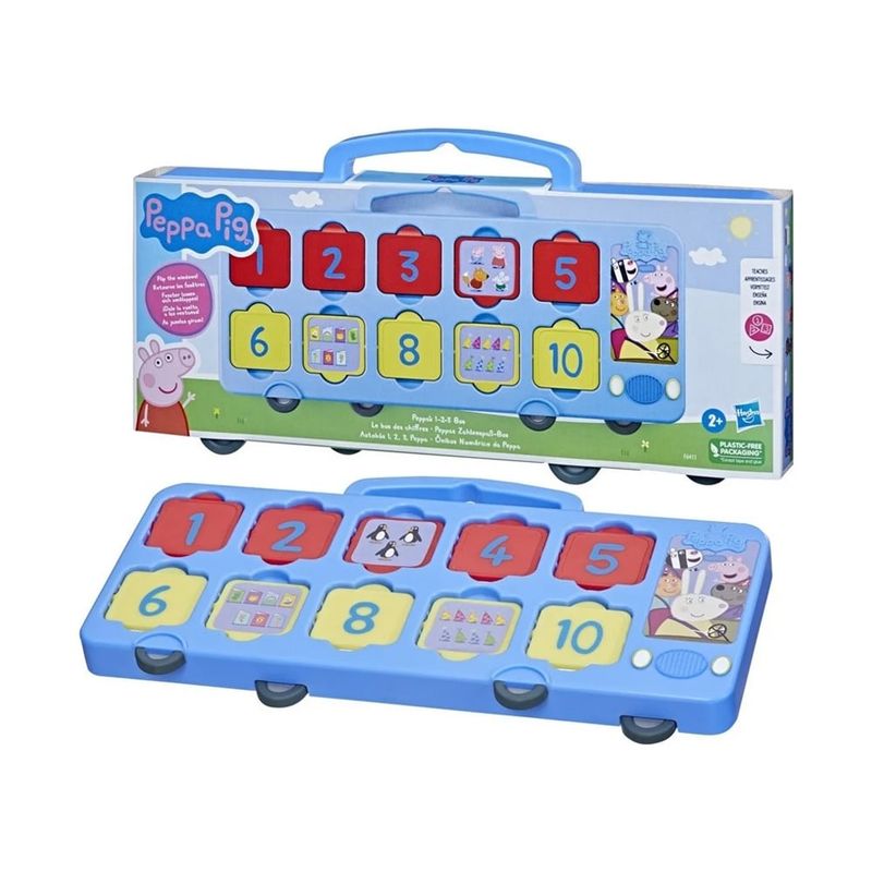 HASBRO - Peppa Pig Autobús 1, 2, 3 - Juego De Aprendizaje