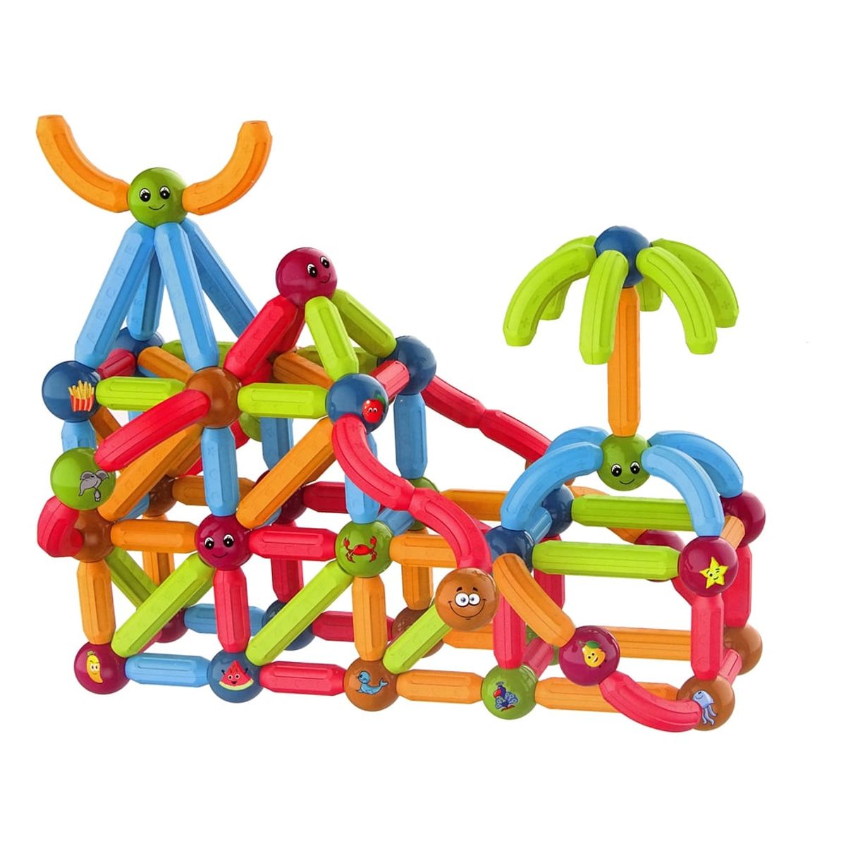 GENERICO - Juego de bloques magnéticos para niños, 128 piezas DIY