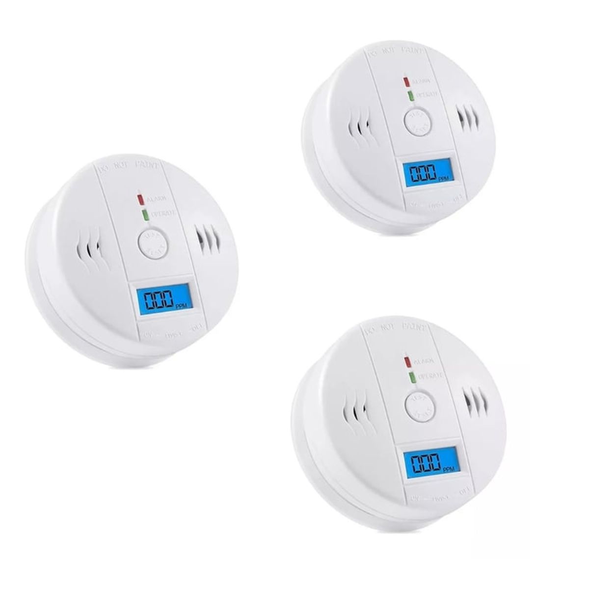 GENERICO - 3pcs Alarma Detector De Gas Y Humo Monoxido De Carbono