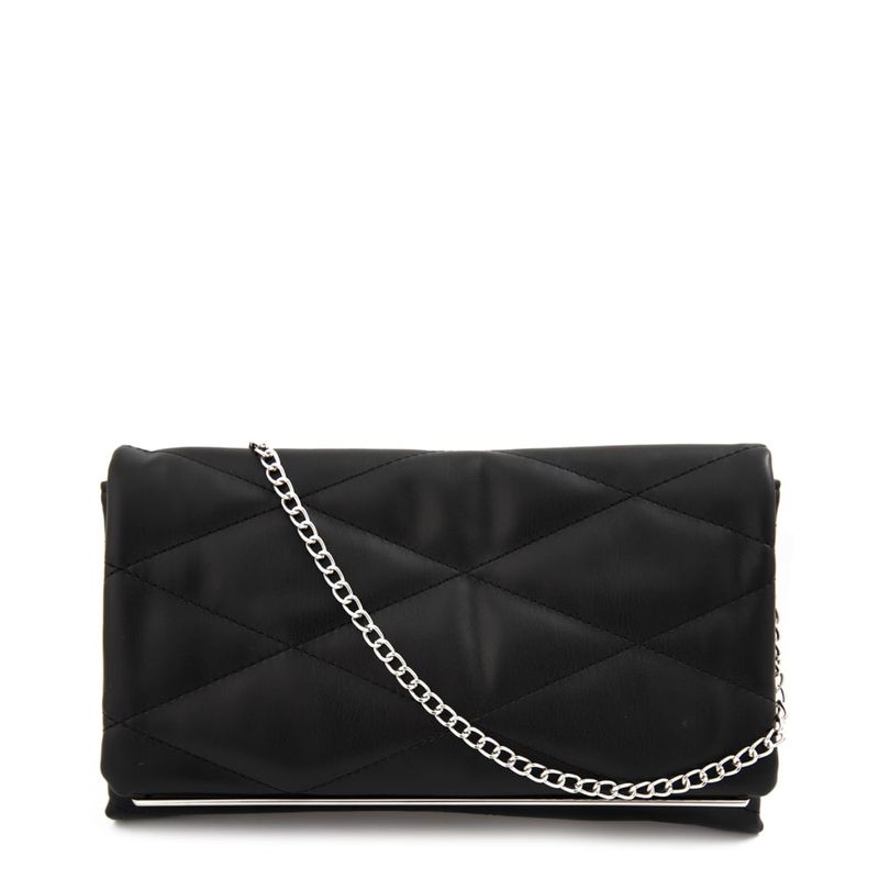 AMPHORA - Cartera fiesta con tapa nizo negro
