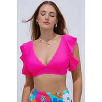 Traje De Baño Top Bikini Parte De Arriba Fucsia