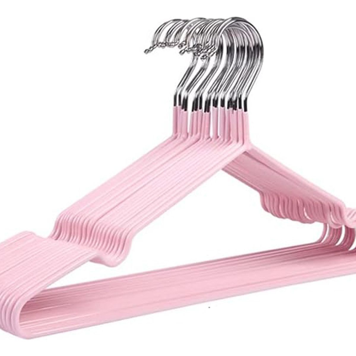 GENERICO - 10 Perchas Rosa Antideslizantes Y Engrosadas