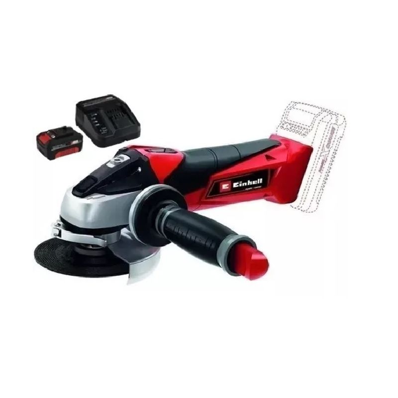 EINHELL - Esmeril Angular Inalámbrico Tc-ag 18115 + Cargbat 40ah