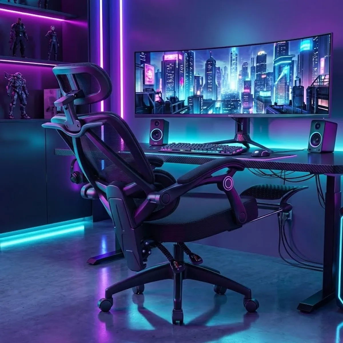 GENERICO - Silla De Oficina Negra Posa Pies Reclinable Rueda Giratoria