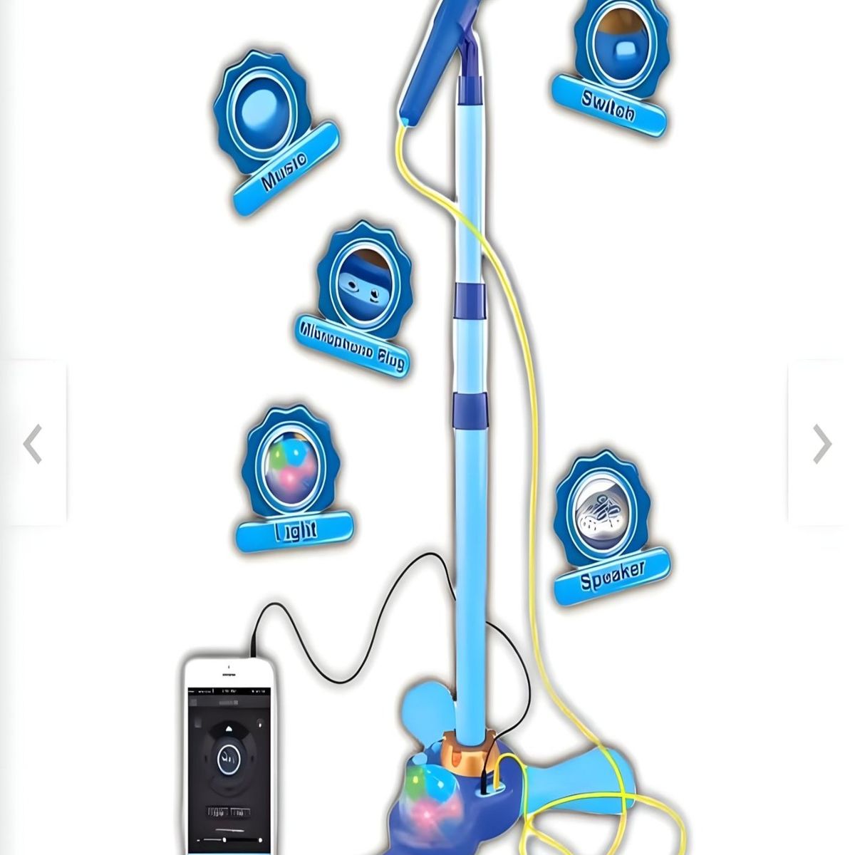 GENERICO - Set Guitarra Micrófono Pedestal Juguete Mp3 Luces 27n3